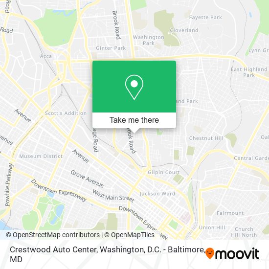 Crestwood Auto Center map