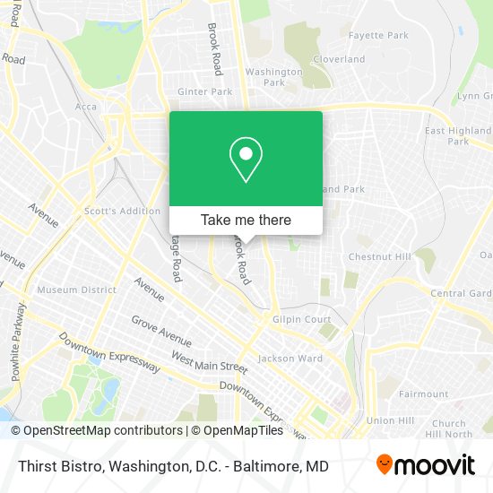 Mapa de Thirst Bistro