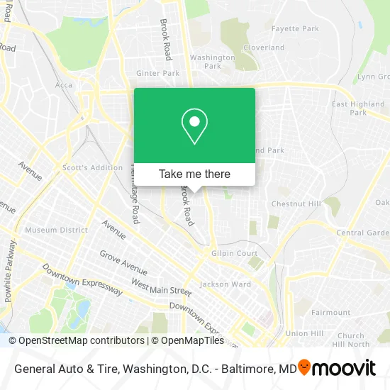 General Auto & Tire map