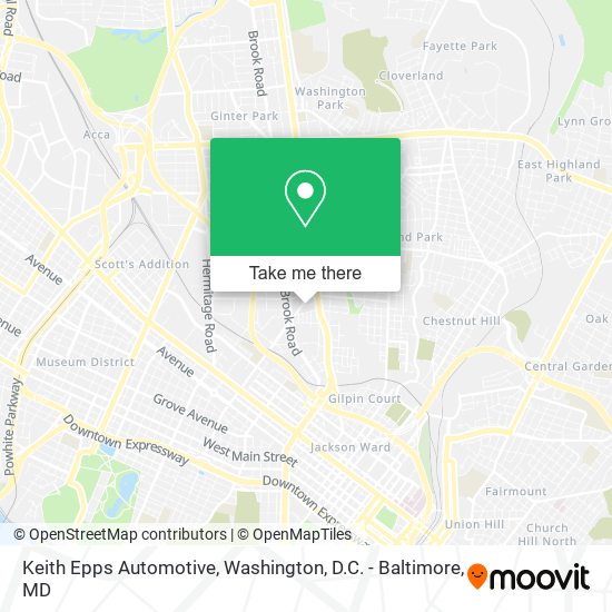 Mapa de Keith Epps Automotive