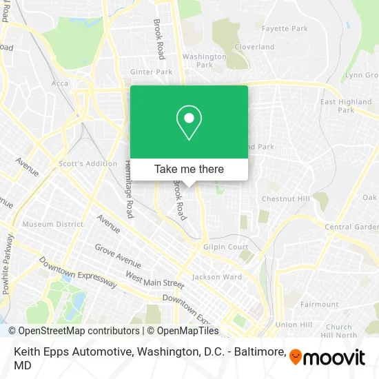 Keith Epps Automotive map