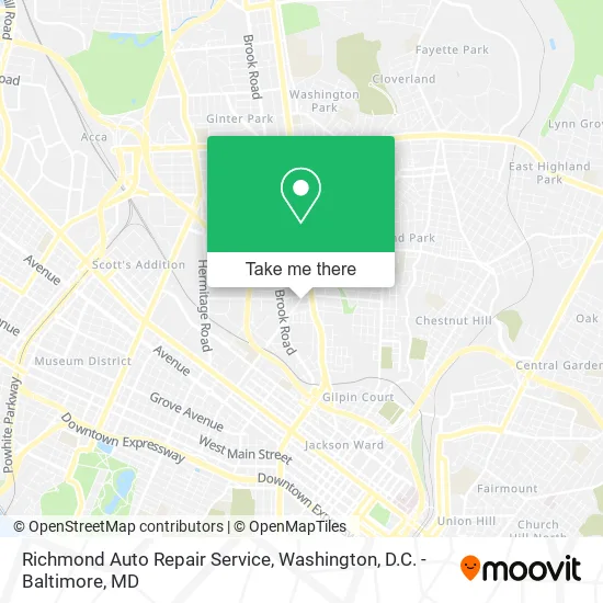 Richmond Auto Repair Service map