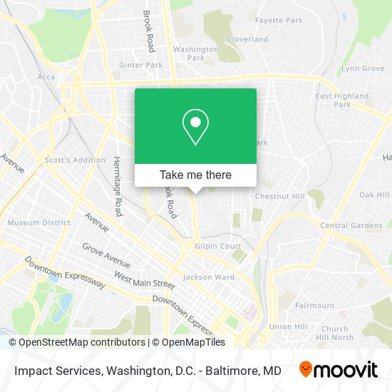 Impact Services map