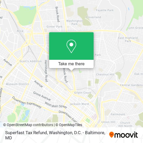 Superfast Tax Refund map