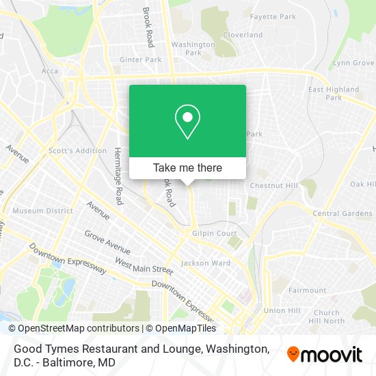 Mapa de Good Tymes Restaurant and Lounge