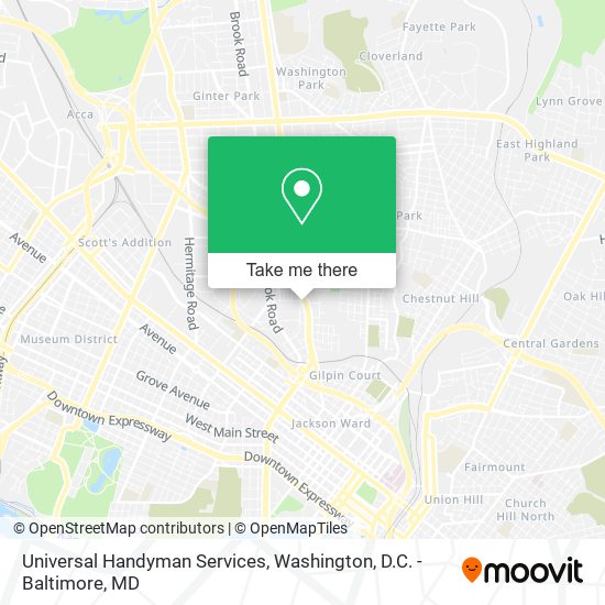 Mapa de Universal Handyman Services