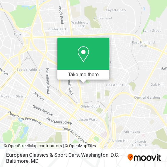Mapa de European Classics & Sport Cars