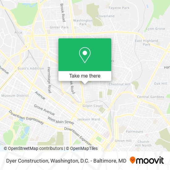Dyer Construction map