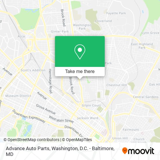 Advance Auto Parts map