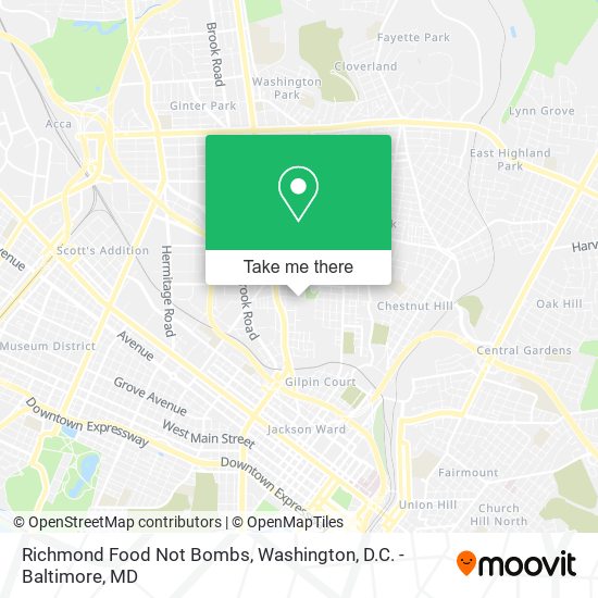 Richmond Food Not Bombs map