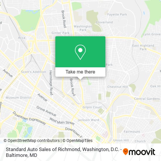 Standard Auto Sales of Richmond map