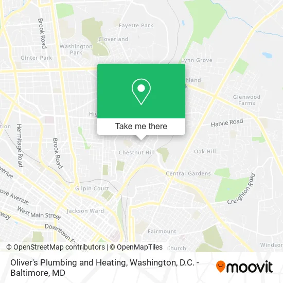 Oliver's Plumbing and Heating map