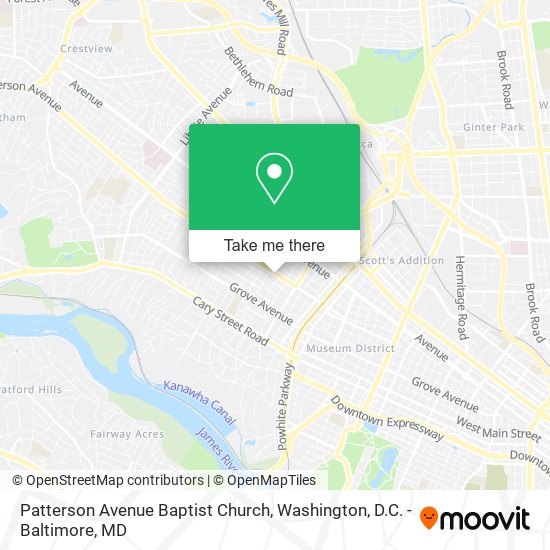 Patterson Avenue Baptist Church map