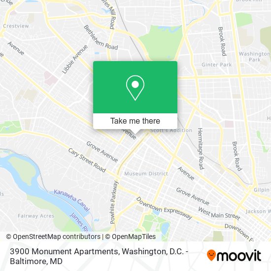 Mapa de 3900 Monument Apartments