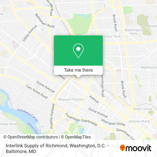 Interlink Supply of Richmond map