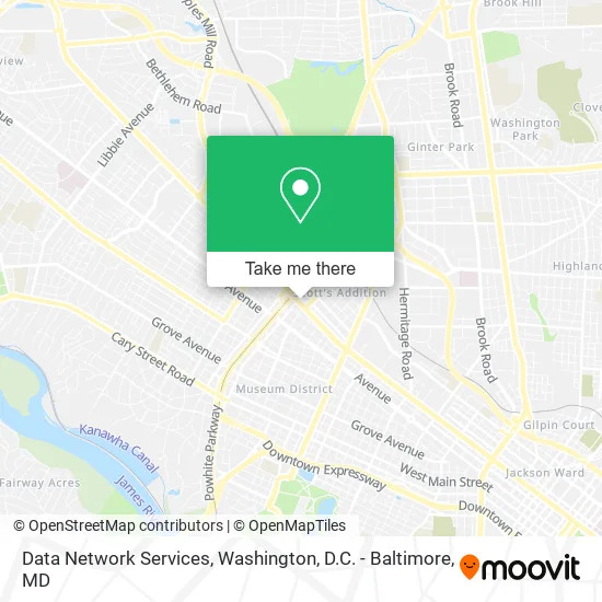 Data Network Services map