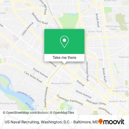 US Naval Recruiting map