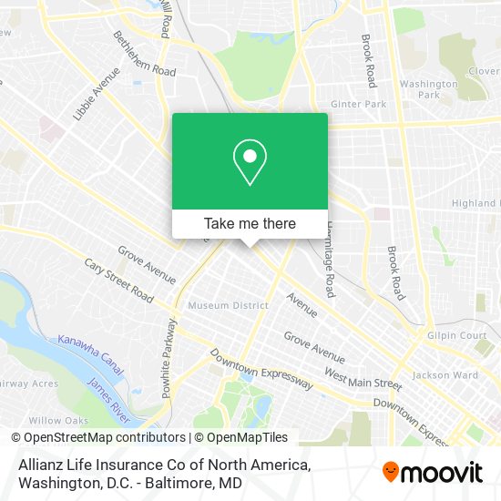 Allianz Life Insurance Co of North America map