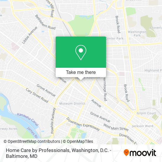 Home Care by Professionals map