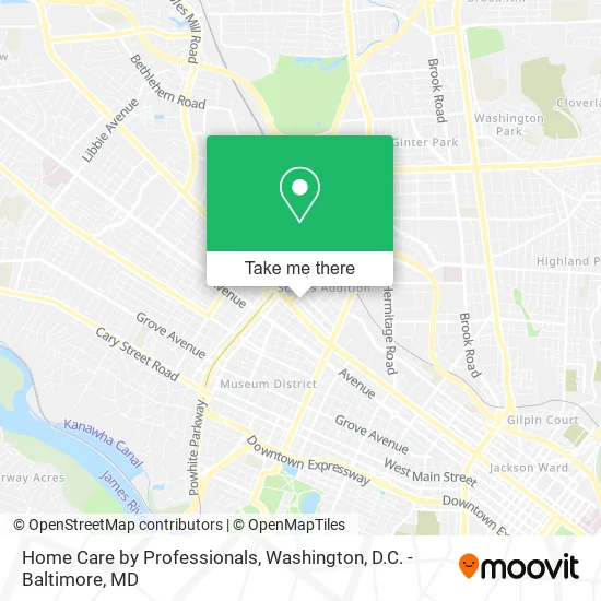 Home Care by Professionals map