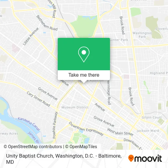 Unity Baptist Church map