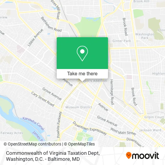 Commonwealth of Virginia Taxation Dept map