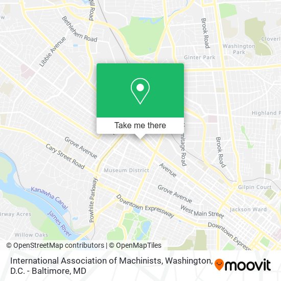 International Association of Machinists map