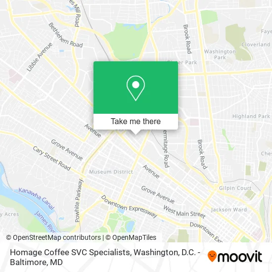 Homage Coffee SVC Specialists map