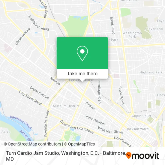 Turn Cardio Jam Studio map