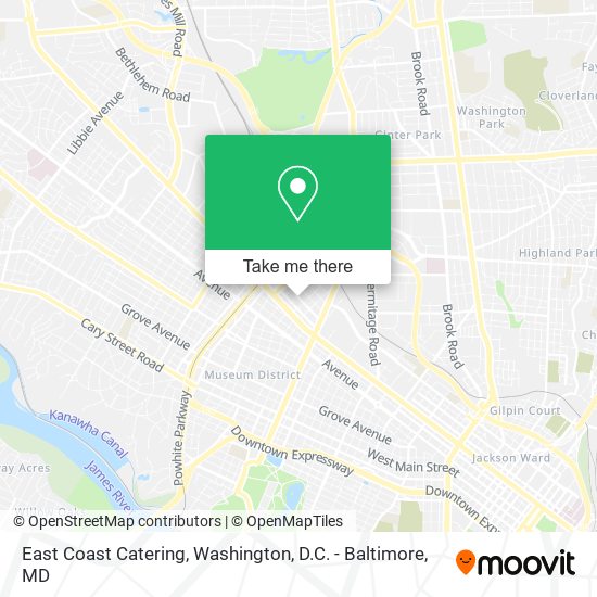 Mapa de East Coast Catering