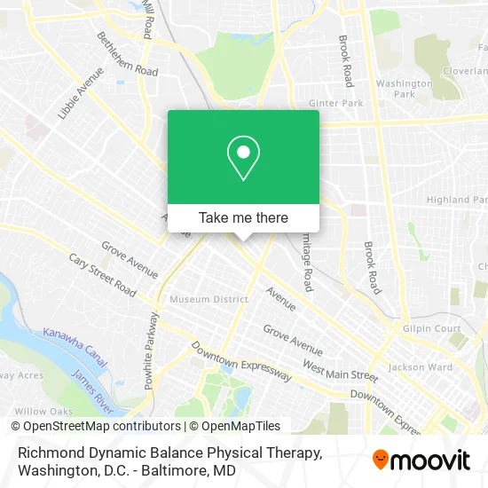 Richmond Dynamic Balance Physical Therapy map