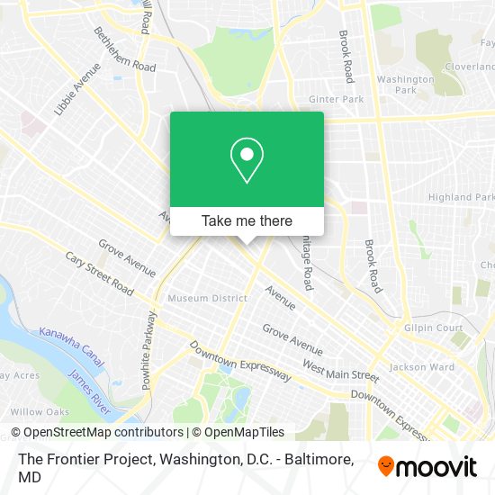 The Frontier Project map