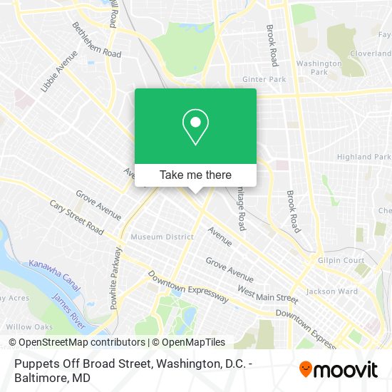 Puppets Off Broad Street map