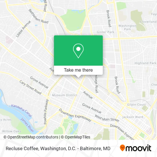 Recluse Coffee map