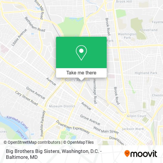 Mapa de Big Brothers Big Sisters