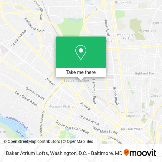 Baker Atrium Lofts map