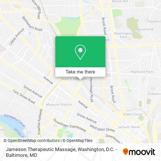 Jameson Therapeutic Massage map
