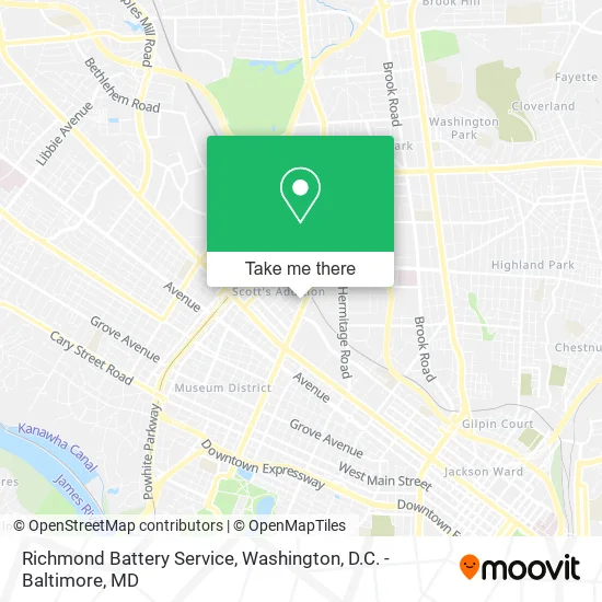 Richmond Battery Service map