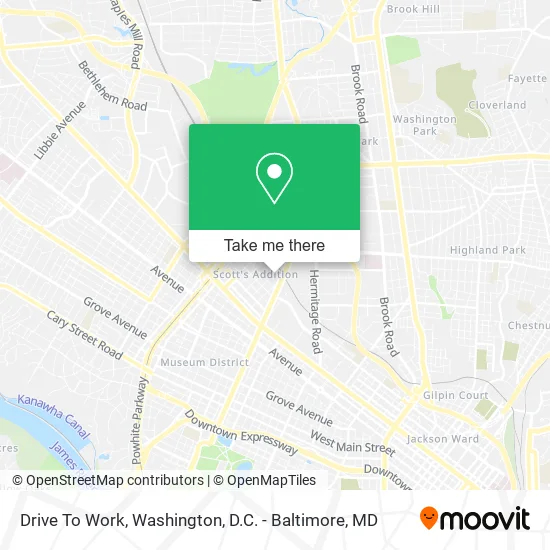 Drive To Work map