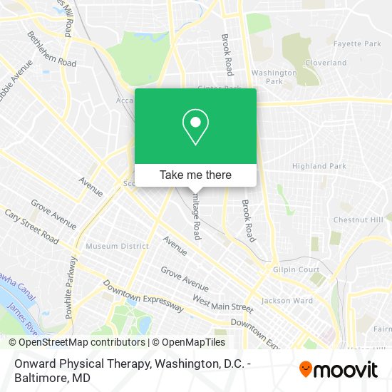Onward Physical Therapy map