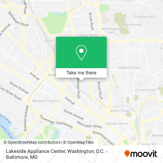 Mapa de Lakeside Appliance Center