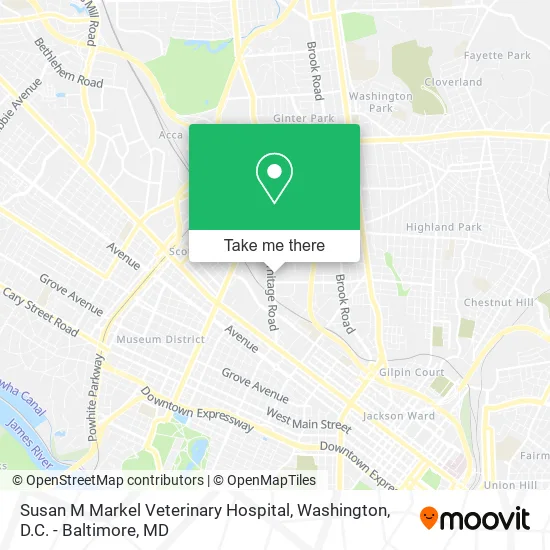 Susan M Markel Veterinary Hospital map