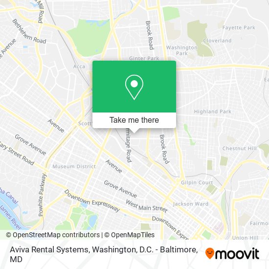 Mapa de Aviva Rental Systems