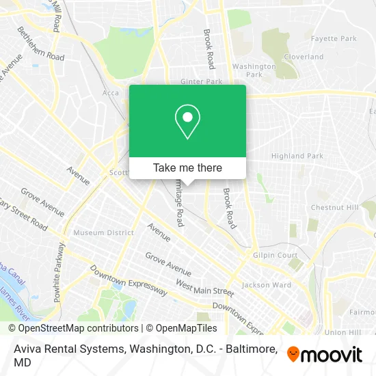 Aviva Rental Systems map