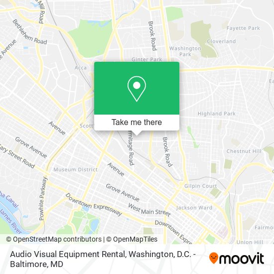 Audio Visual Equipment Rental map