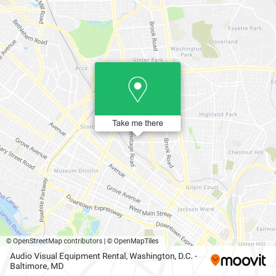 Audio Visual Equipment Rental map