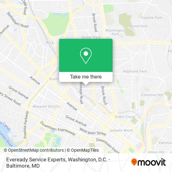 Eveready Service Experts map