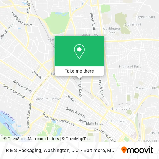 R & S Packaging map
