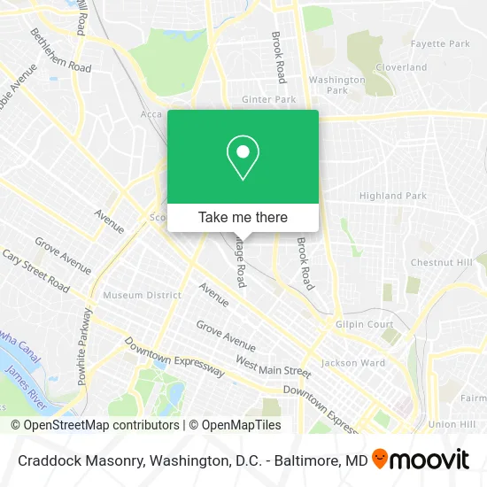 Craddock Masonry map