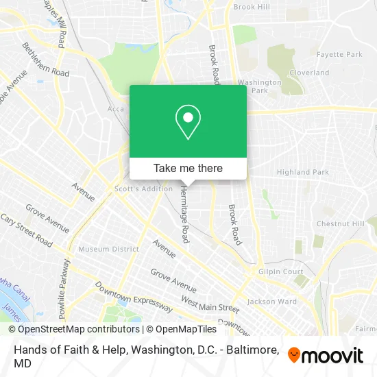 Hands of Faith & Help map